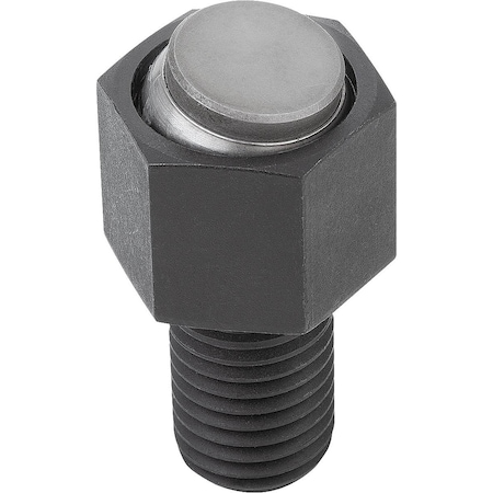 Kipp Self-Aligning Pads W O-Ring, Form:E Carbon Steel, Interchangable Insert, Comp:Stainless Steel, Sw=30 K0289.220X060